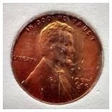 1955-S Wheat Penny - Red MS68