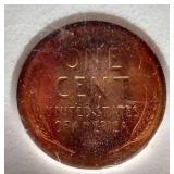 1955-S Wheat Penny - Red MS68