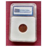 1955-S Wheat Penny - Red MS68