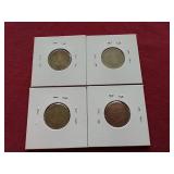 (4) Liberty "V" Nickels