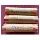(3) Vintage Penny Rolls
