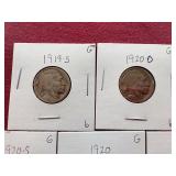 (5) Buffalo Nickels - Earlier Dates