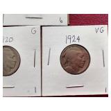 (5) Buffalo Nickels - Earlier Dates