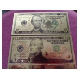 Complete Set of (10) Gold-plated Foil Note Replicas