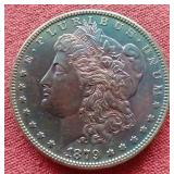Amazing Rainbow Toned 1879-S Morgan Dollar
