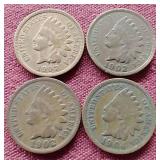 (4) Indian Pennies