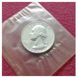 Sealed 1961 Uncirculated Silver Quarter