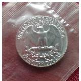 Sealed 1961 Uncirculated Silver Quarter