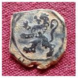 1602-1620 Spanish Hammered Copper 4 Maravedis Coin