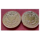 (2) 1 oz Copper Rounds - Morgan Design