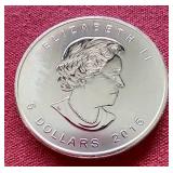 2015 Canada 1 oz Silver Red-Tailed Hawk $5 Coin