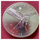 2015 Canada 1 oz Silver Red-Tailed Hawk $5 Coin