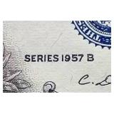 Crisp & Crease Free 1957-B Silver Certificate $1 Note
