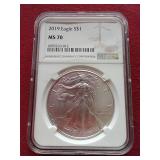 2019 American Silver Eagle - NGC MS70