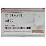 2019 American Silver Eagle - NGC MS70
