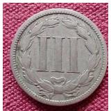 1869 American 3 Cent Nickel