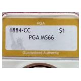 1884-CC Morgan Dollar - PGA MS66