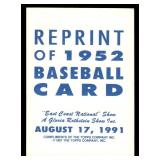 1991 Topps East Cost National 1952 Topps Mickey Mantle Rookie Reprint