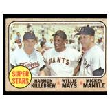 1968 Topps Baseball Vintage Card #490 - H. Killebrew , Willie Mays , Mickey Mantle