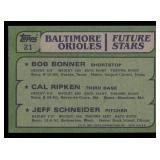 1982 Topps Cal Ripken Jr. Baseball Rookie Card #21