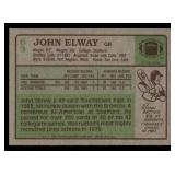 1984 Topps John Elway Rookie Football Card #63