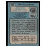 1988 Topps Bo Jackson Rookie Football Card #327