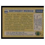 1982 Topps Anthony Munoz Rookie Football Card #51