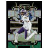 2023 Prizm Justin Jefferson Green / Black Die Cut Prizm Card #65