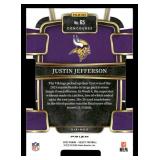 2023 Prizm Justin Jefferson Green / Black Die Cut Prizm Card #65