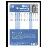 1984 Fleer Darryl Strawberry Rookie Baseball Card #599