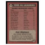 1985 Topps Cal Ripken Baseball Card #715