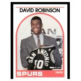 1989-90 Hoops David Robinson Rookie Card - SP Version - Holding up Jersey.