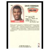 1989-90 Hoops David Robinson Rookie Card - SP Version - Holding up Jersey.