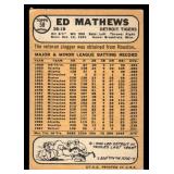 1968 Topps Ed Mathews Baseball Vintage Card #58