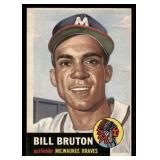 1953 Topps Bill Bruton Baseball Vintage Card #214