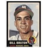 1953 Topps Bill Bruton Baseball Vintage Card #214
