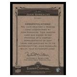 2013 Goodwin Champions Juan Gonzalez Autograph Card #A-60