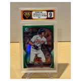 3D Grading 9 Mint 2023 Bowman Chrome Draft Green Refractor Brooks Lee Serial #60/99!!!