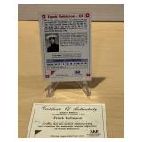 1994 Nabisco Frank Robinson Autograph Card with Certificate of Authenticity