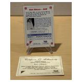 1994 Nabisco Bob Gibson Autograph Card with Certificate of Authenticity