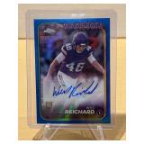 2024 Topps Chrome Blue Refractor Auto Will Reichard Rookie Serial #66/150!!!