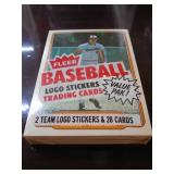 1982 Fleer Baseball Cello Pack with Cal Ripken Jr. Rookie On Top.