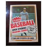 1982 Fleer Baseball Cello Pack with Cal Ripken Jr. Rookie On Top.