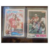 (2) 1982 Topps Joe Montana Football Vintage Cards