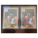 (2) 1987 Topps Bo Jackson Baseball Rookie Cards #170