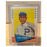 1961 Fleer Greats Baseball Chief Bender #8 - Born in Brainerd, Mn