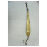 Vintage Jigging Lure Gold Toned 7"