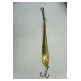 Vintage Jigging Lure Gold Toned 7"