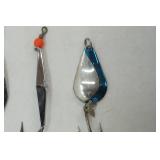 Vintage James E. Clark Spoon Lure, K.O. Wobbler, and Spoon Lure