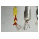 "Nebco" =TOR-P-DO=3, Katchmore Flipper Fin, and one more Vintage Fishing Lure